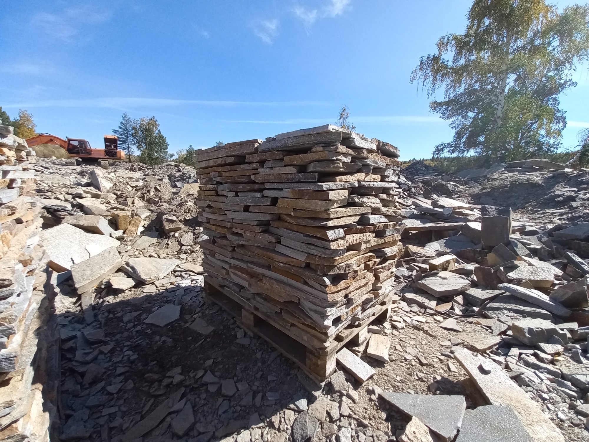 Плитняк златолит серебристый для мощения на бетон купить в Курганской области