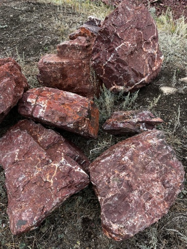 Ландшафтные глыбы красно-фиолетовые 200-1000 килограмм купить в Курганской области