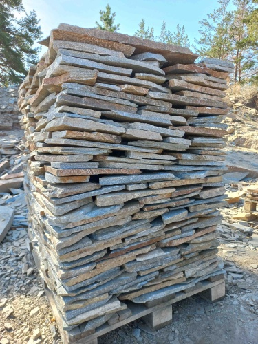 Плитняк златолит серебристый для цоколя, отмостки купить в Курганской области