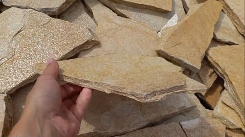 Плитняк златолит жёлтый для фасада 1,5-3 см купить в Курганской области