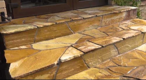 Плитняк златолит жёлтый золотистый для отмостки купить в Курганской области